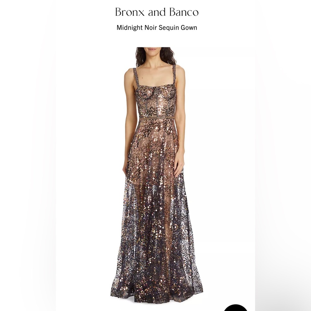 NWOT Bronx And Banco Midnight Noir Gown
Midnight Noir Gown Valentine - Picture 3 of 17